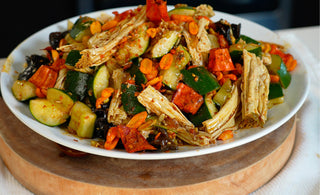 Cold Cucumber Salad with Tofu Sticks and Wood Ear Mushrooms