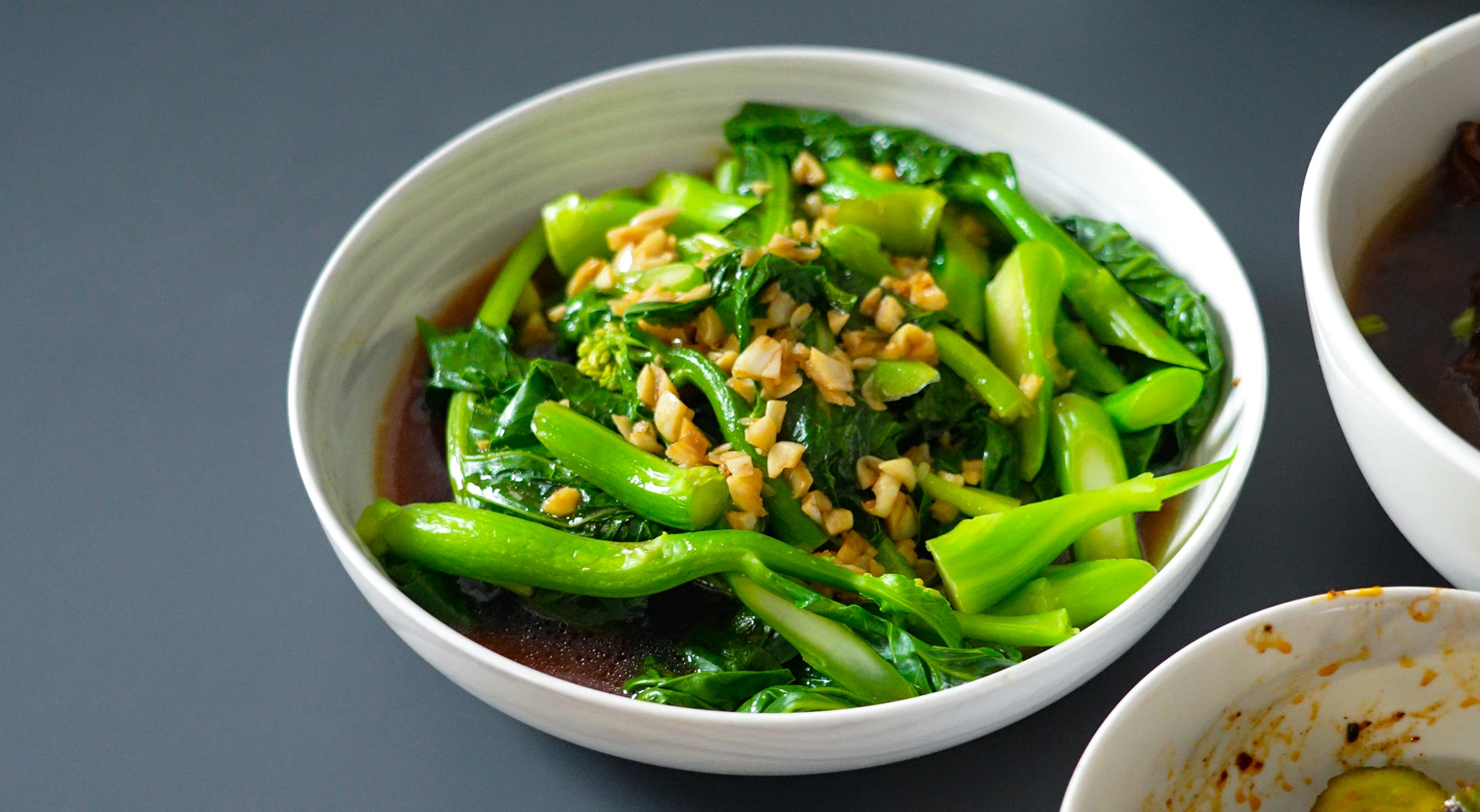 Chinese Broccoli (Gai Lan) in Dim Sum style-