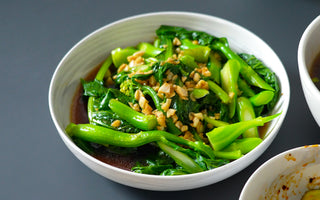 Chinese Broccoli (Gai Lan) in Dim Sum style-"Bai Zhuo Jie Lan"(Gai Lan) 白灼芥蓝