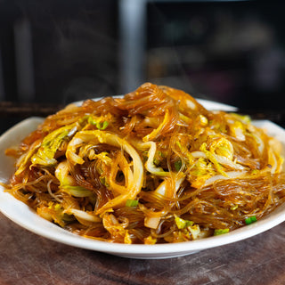 Mung Bean noodles stir fry with Napa cabbage